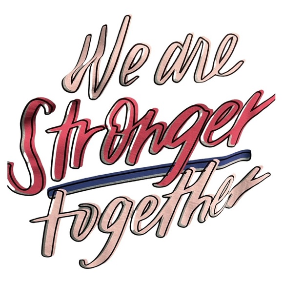 We are Stronger Together Graphic Mint Green Short Sleeve T-Shirt NWOT XL - Picture 2 of 4